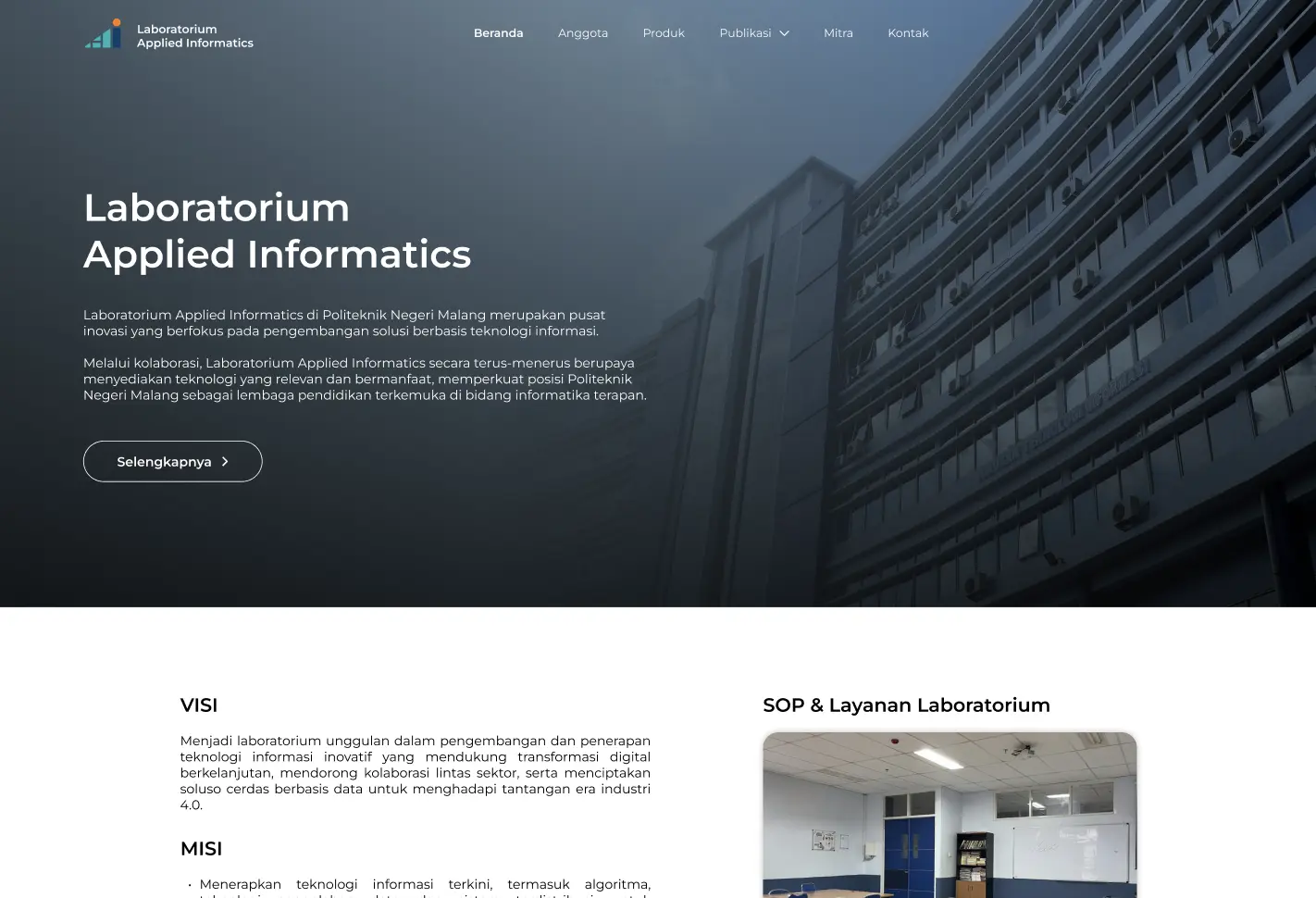 Tampilan Projek Lab AI POLINEMA Profile